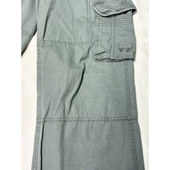 Billabong Womens Cargo Pants Size 28‎ Green 100 Cotton Utility Pockets - Picture 2 of 14